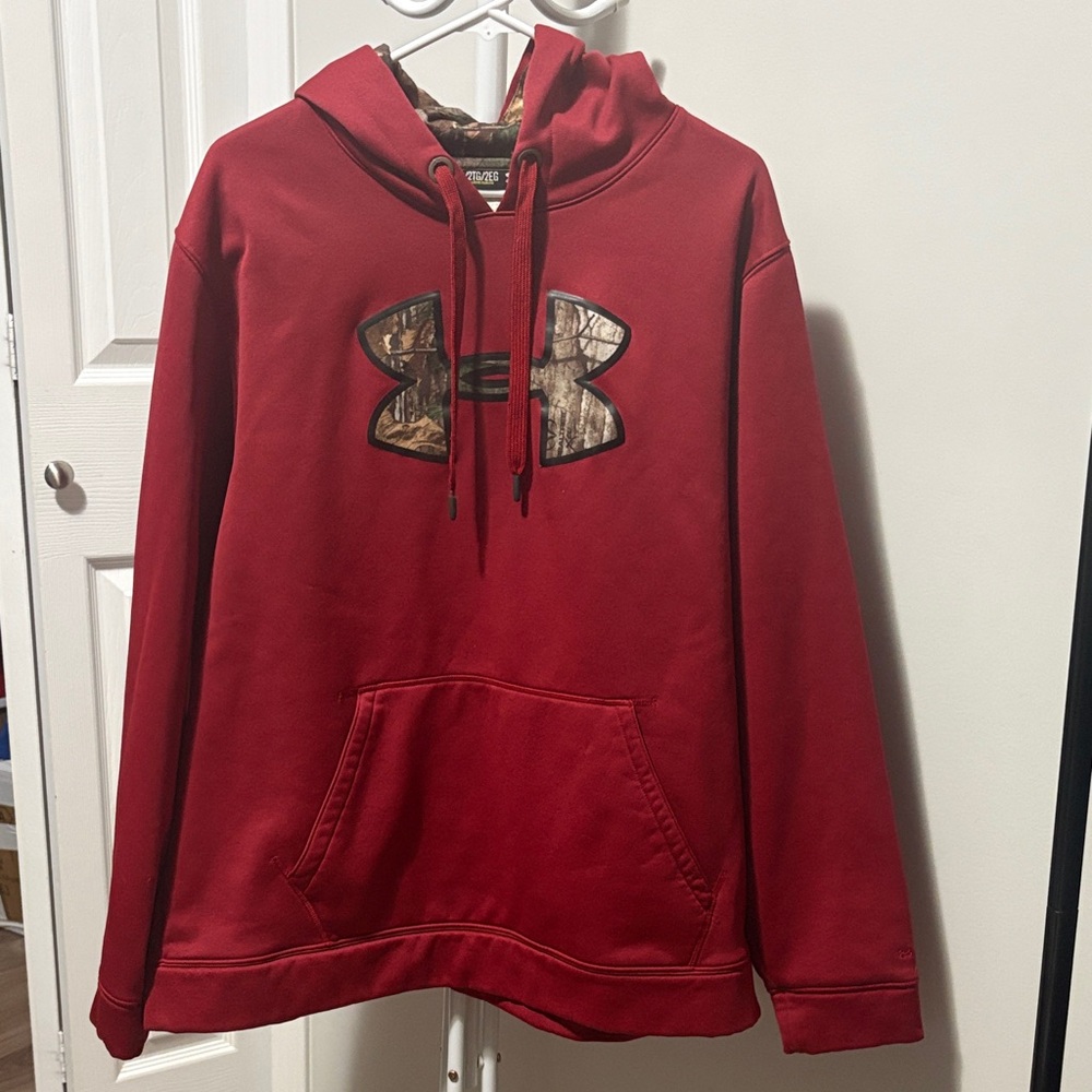Under Armour Red Hoodie with Camo Logo